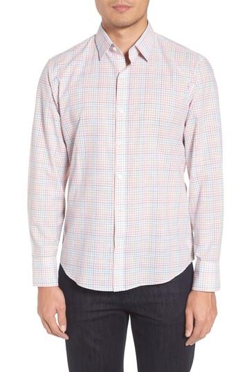 Men's Zachary Prell Jigwin Slim Fit Gingham Sport Shirt - White
