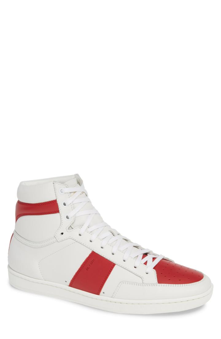 Men's Saint Laurent Sl/10h Signature Court Classic High-top Sneaker Us / 39eu - White
