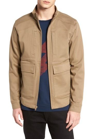 Men's Tunellus Brushed Twill Zip Jacket - Beige