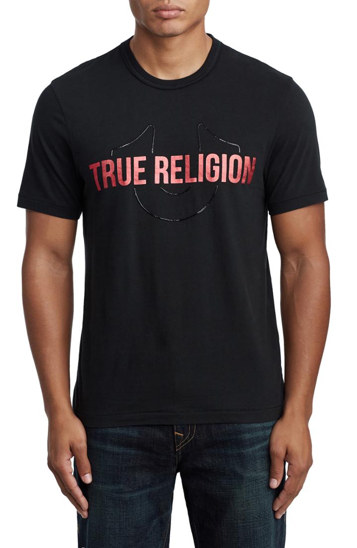 Men's True Religion Brand Jeans True Gel Print T-shirt - Black
