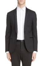 Men's Lanvin Metallic Stripe Shawl Collar Tuxedo Jacket