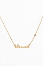Women's Shy By Sydney Evan 'blessed' Necklace