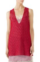 Women's Gucci Gg Macrame Top Us / 38 It - Red