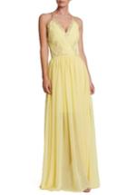 Women's Dress The Population Lace & Chiffon Gown - Yellow