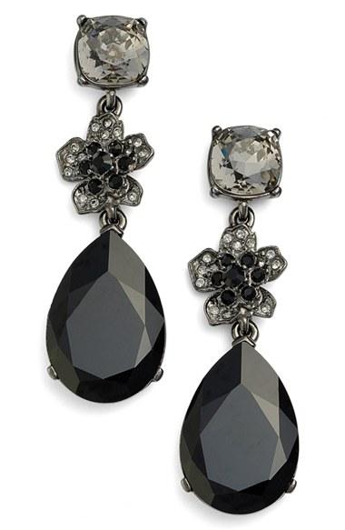 Women's Oscar De La Renta Crystal Drop Earrings