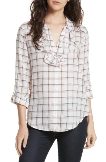 Women's Joie Fara Plaid Top - White