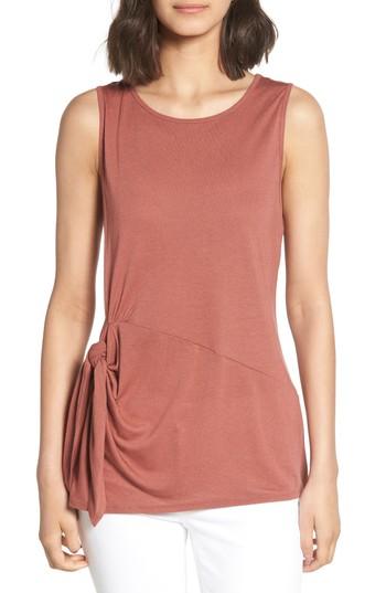 Women's Trouve Side Tie Knit Top - Brown