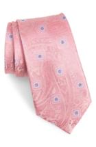Men's Nordstrom Men's Shop Baird Medallion Silk Tie, Size - Pink