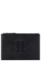 Givenchy Logo Lambskin Leather Pouch - Black