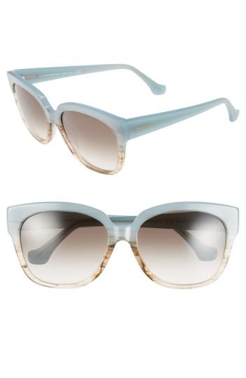 Women's Balenciaga Paris 59mm 'ba0015' Sunglasses - Aquamarine Gradient/ Brown