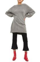 Women's Topshop Sweater Dress Us (fits Like 0-2) - Grey