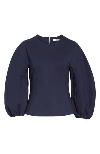 Women's Tibi Balloon Sleeve Top - Blue