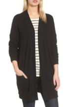 Women's Gibson Rib Knit Cardigan, Size - Black