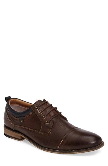 Men's Steve Madden Joffrey Cap Toe Derby .5 M - Brown