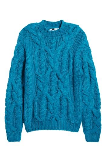 Men's Topman Classic Cable Knit Sweater