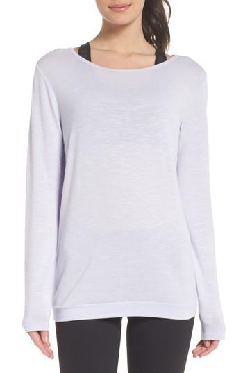 Women's Zella Be Still Open Back Top, Size - Purple
