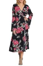 Women's Billabong Floral Whispers Floral Midi Dress - Black