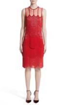 Women's Naeem Khan Tiered Beaded Fringe Dress - Red