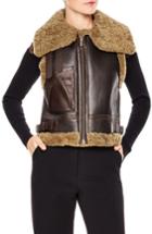 Women's Sandro Salome Genuine Shearling Vest