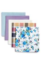 Men's 1901 5-pack Cotton Pocket Squares, Size - Purple