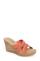 Women's Tuscany By Easy Street Solaro Platform Wedge Sandal N - Coral