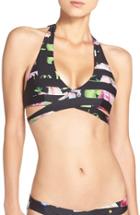 Women's Ted Baker London 'tapestry' Faux Wrap Bikini Top