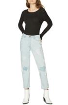 Women's Sanctuary Tapered Straight Reinforced Ripped Jeans
