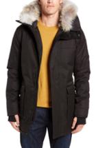 Men's Nobis Yves Windproof & Waterproof 650 Fill Power Down Parka With Genuine Coyote Fur Trim, Size - Black