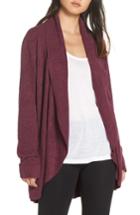 Women's Barefoot Dreams Cozychic Lite Circle Cardigan /small - Burgundy