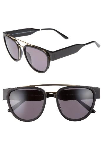 Men's Smoke X Mirrors Pop 1 53mm Retro Sunglasses - Black/ Green Grey