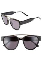 Men's Smoke X Mirrors Pop 1 53mm Retro Sunglasses - Black/ Green Grey
