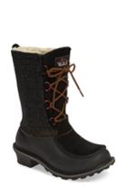 Women's Woolrich Fully Woolly Waterproof Snow Boot .5 M - Black