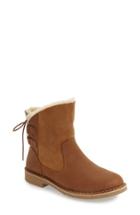 Women's Ugg Naiyah Genuine Shearling Lace Back Bootie M - Brown