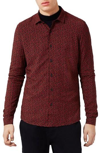 Men's Topman Jigsaw Print Shirt