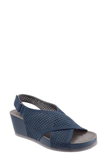 Women's Softwalk Hansford Wedge Sandal N - Blue