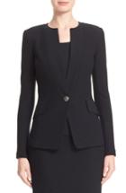 Women's St. John Collection Micro Boucle Knit Jackt - Black