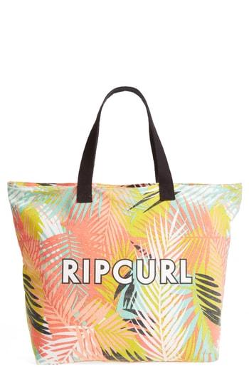 Rip Curl Miami Vibes Palm Print Beach Tote - Orange
