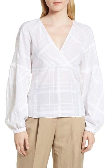 Women's Lewit Shadow Check Blouse - White