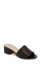 Women's Jewel Badgley Mischka Tella Glitter Mule .5 M - Black