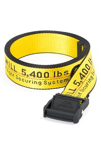 Women's Off-white Classic Industrial Belt, Size - Yellow Black