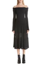 Women's Altuzarra Vendaval Knit Off The Shoulder Dress - Black