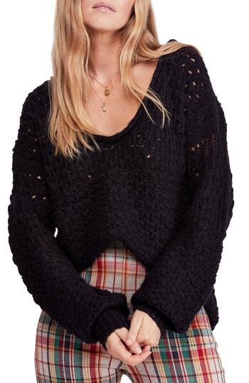 Women's Free People Crashing Waves Pullover - Black