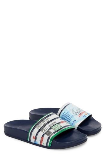 Women's Vetements Print Slide Sandal Us / 37eu - Blue