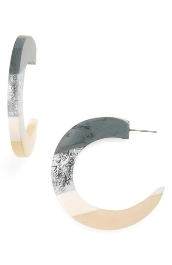 Women's Bp. Flat Tinsel Accent Hoop Earrings
