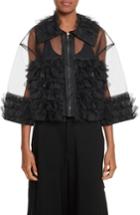 Women's Noir Kei Ninomiya Frilled Tulle Blouse - Black