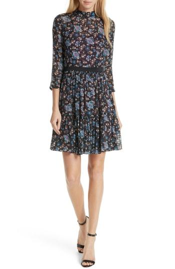 Women's Rebecca Taylor Solstice Silk Cotton Blend Dress - Black