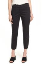 Women's Brax Straight Leg Cropped Trousers - Black