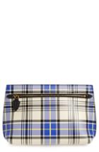 Burberry Tartan Plaid Leather Clutch -
