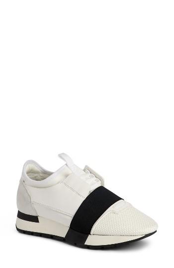 Women's Balenciaga Mixed Media Trainer Sneaker Us / 40eu - White