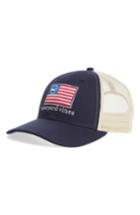 Men's Vineyard Vines Whale Flag Line Trucker Cap - Blue